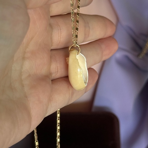 🏝️ Gold Cowrie Shell Necklace | Beach Boho Pendant | Coastal Style 🌊 DEFECTiVE❣️ - Picture 6 of 6